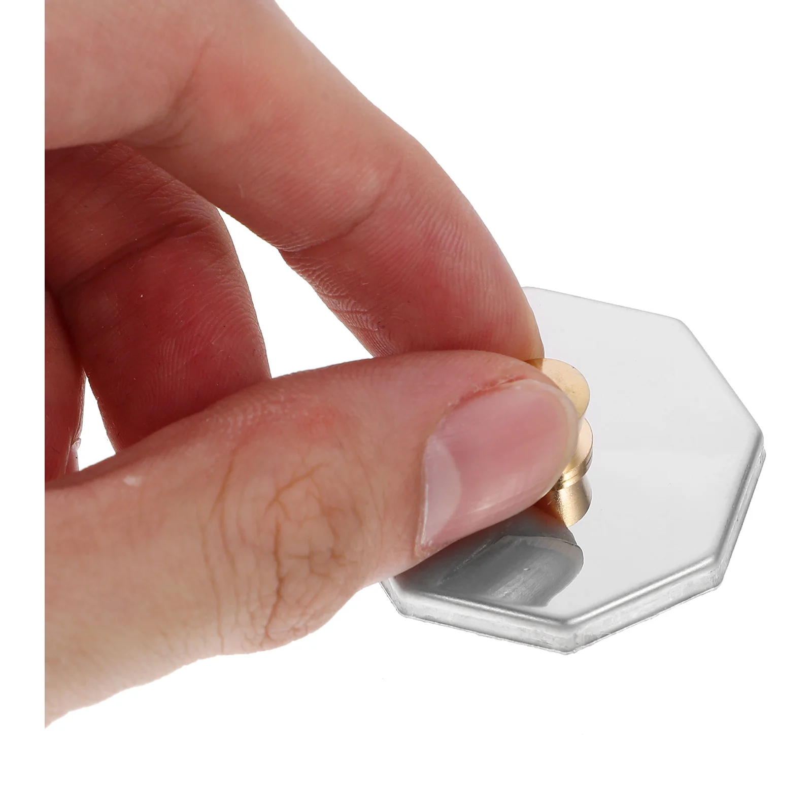 

6pcs Stainless Steel Dappen Cup Lids Octagonal Design Durable Replacement Lids For Manicure Supplies Decorative Nail Dish Lid