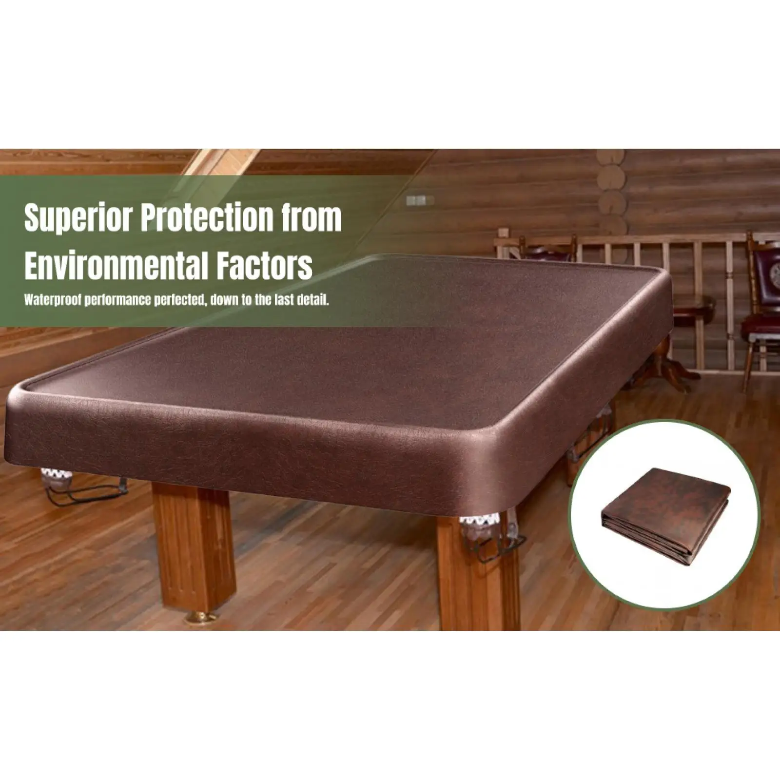 Pool Accessories Billiards Table Protector Latex Leather Waterproof All Weather Cover for Home Game