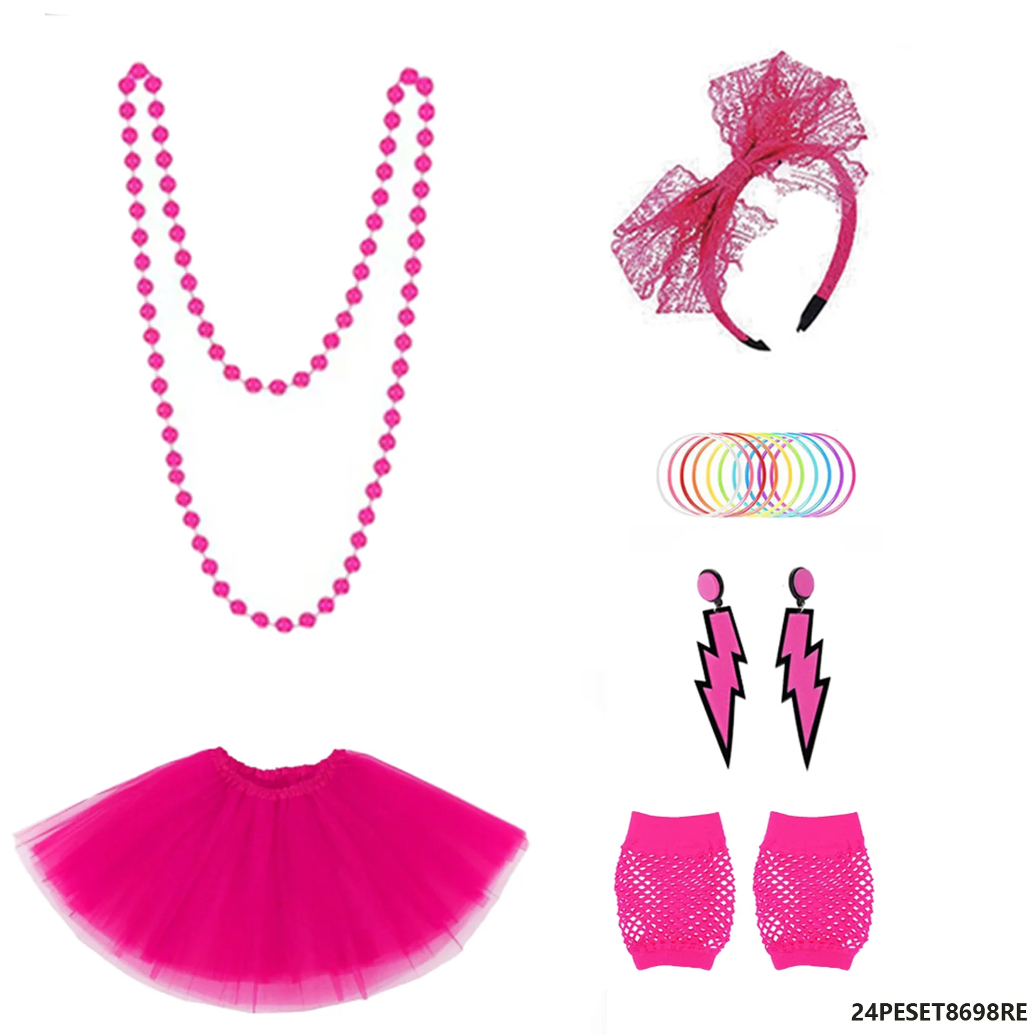 

6 штук аксессуаров 80-х годов, повседневная и сексуальная одежда 80-х годов для женщин