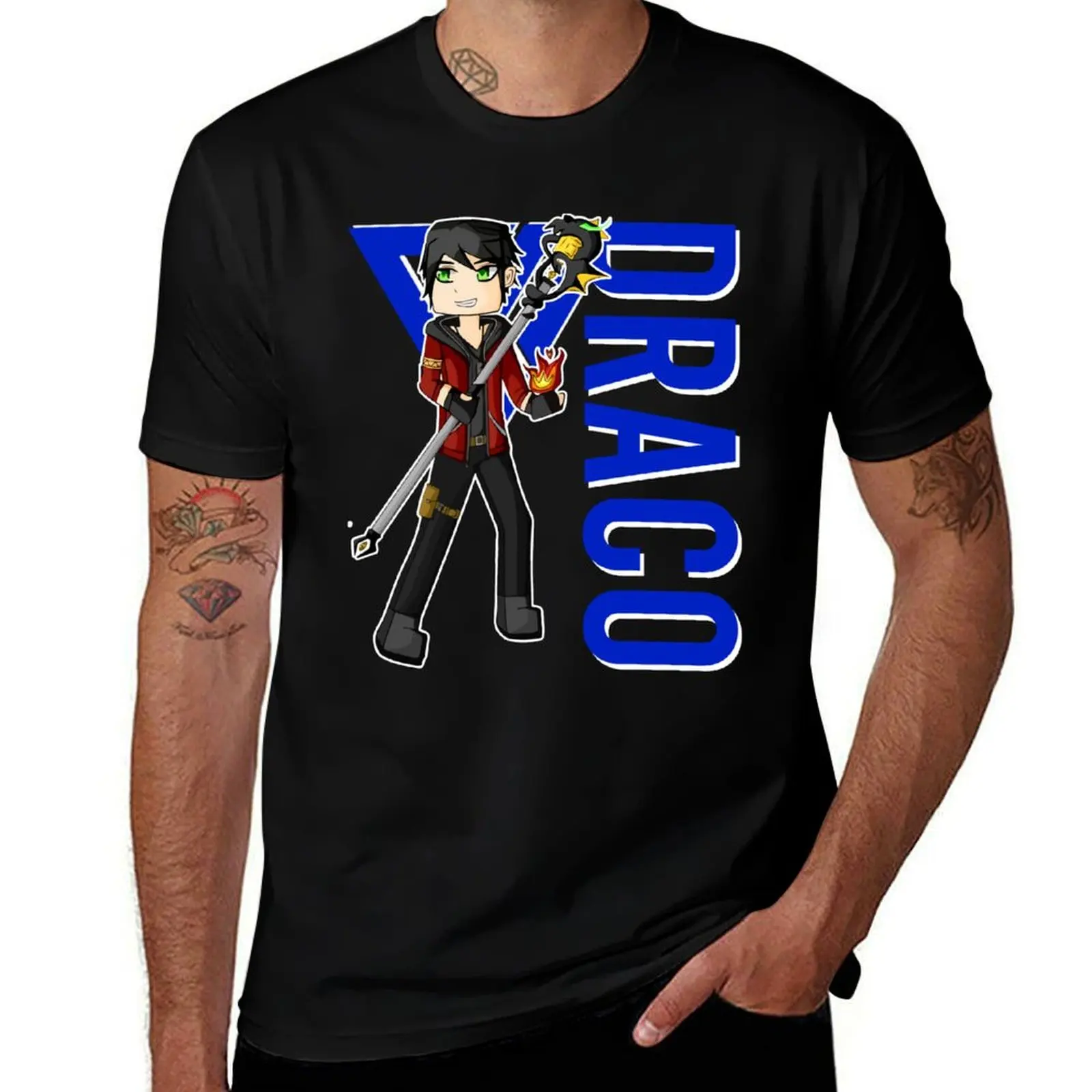 

Draco Itsfunneh Funneh Krew Dog gamer fan art 2022 T-Shirt anime tshirt cotton t shirt man t shirt man casual T-shirt