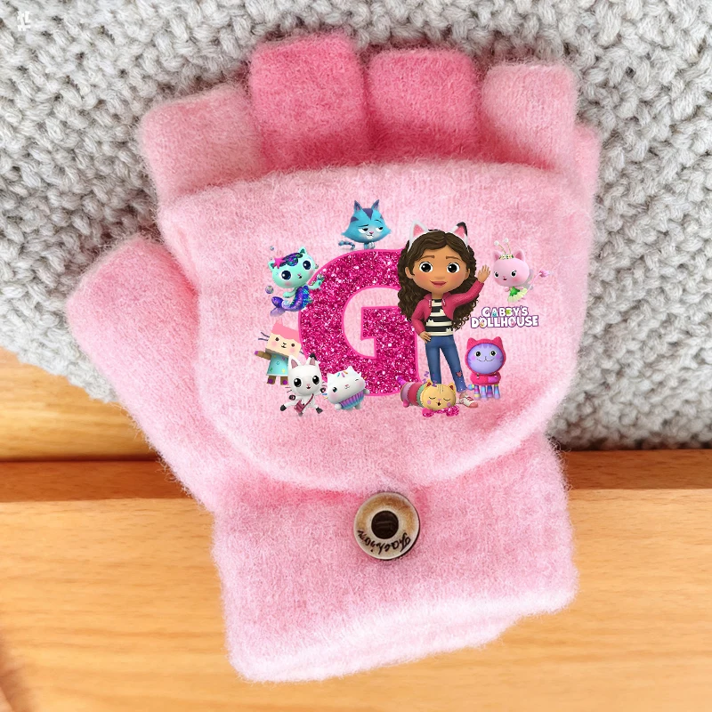 غابي دمية الشتاء الاطفال قفازات شخصيات كرتونية الدافئة الفتيات الفتيان في الهواء الطلق القفازات الأطفال خمسة أصابع قفازات عيد الميلاد هدية عيد الميلاد #3