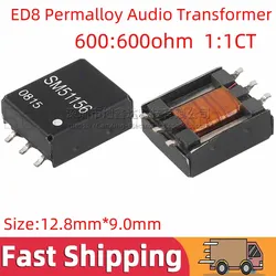 5pcs SM51156 SMD 6Pin Permalloy 1:1CT Audio Isolation Transformer 600:600 ohm Digital Signal Isolator with Taped