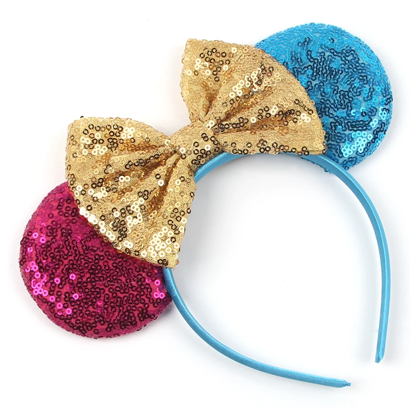 

Disney Classic Princess Hairband Elegant Glitter Bow Letter Pattern Banquet Party Performance Decoration Women Hair Accessories