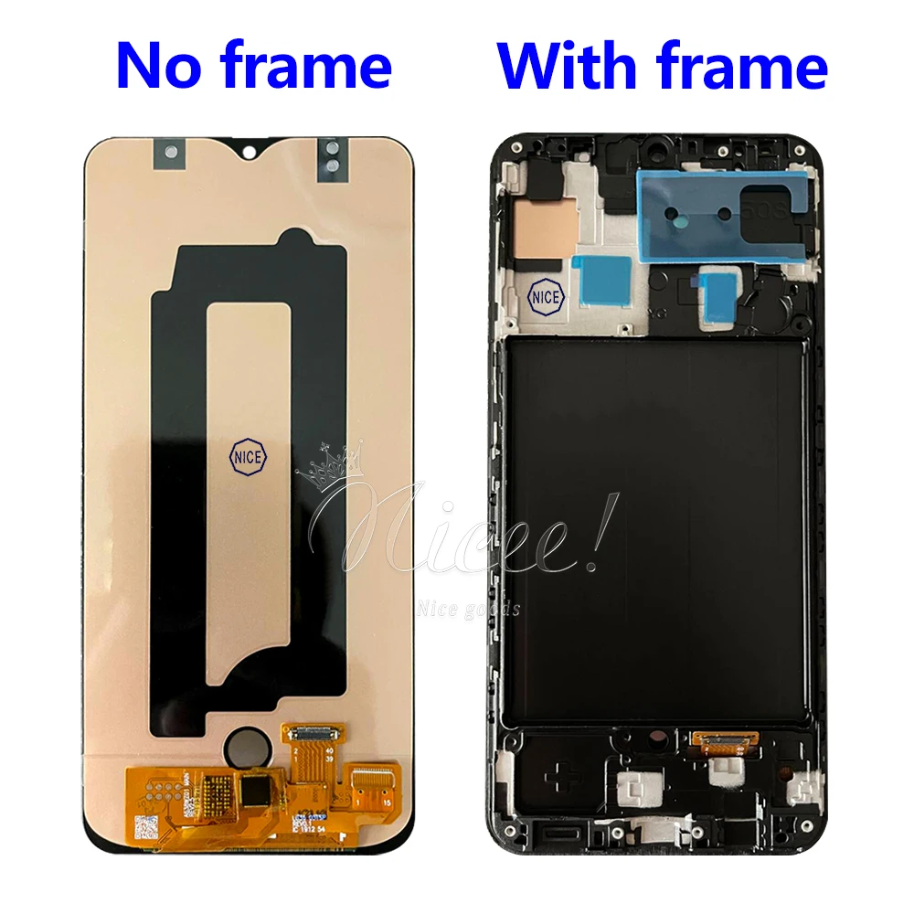 Super AMOLED for Samsung A30 A50 A50s LCD Display with Touch Screen Digitizer for Galaxy SM-A305F A505 A507 Assembly Replacement