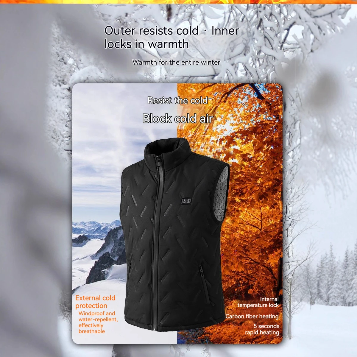 2025 Newest Electric Heating Vest for Men,Dual Control 9-Zone Heated Waistcoat,Thermal Warming Sleeveless Jacket,USBRechargeable