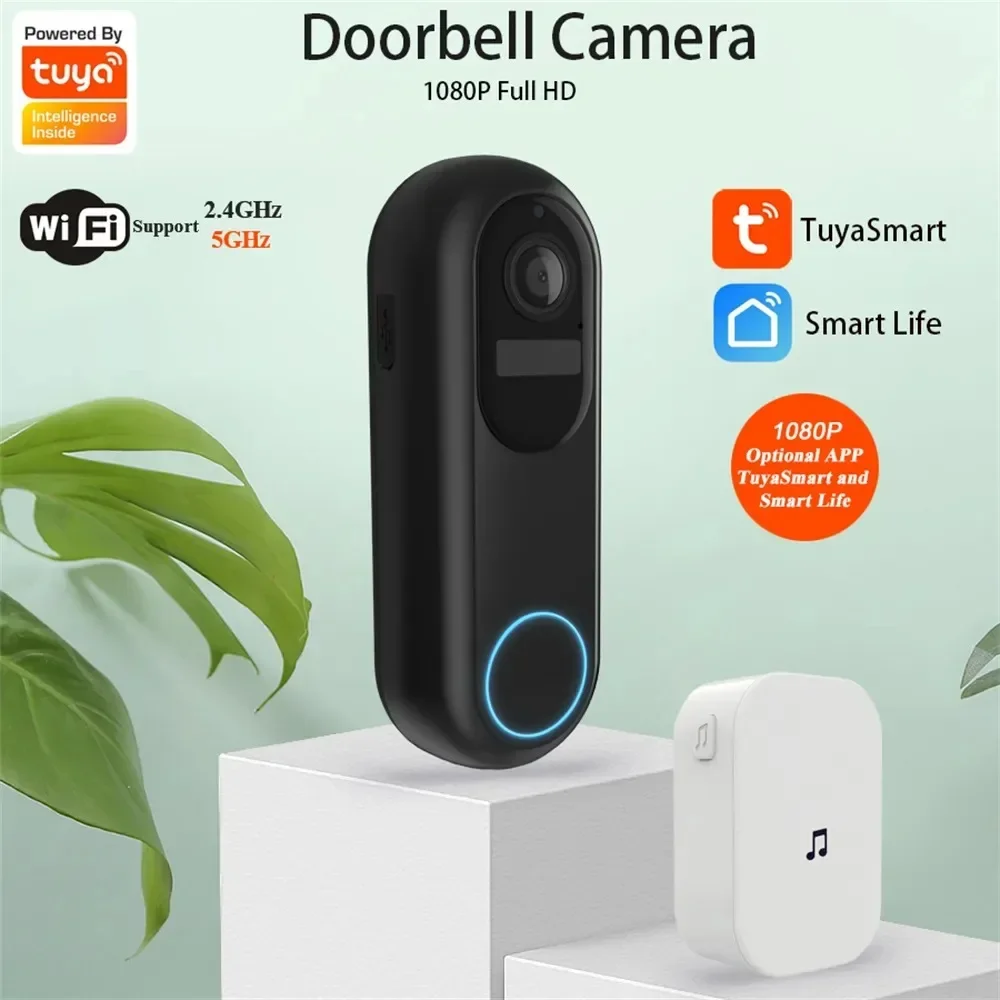 Tuya Doorbell Wireless Waterproof Camera Wifi Home Intercom 1080P Video Eye Digital Door Peepholes Motion Detection Interphone