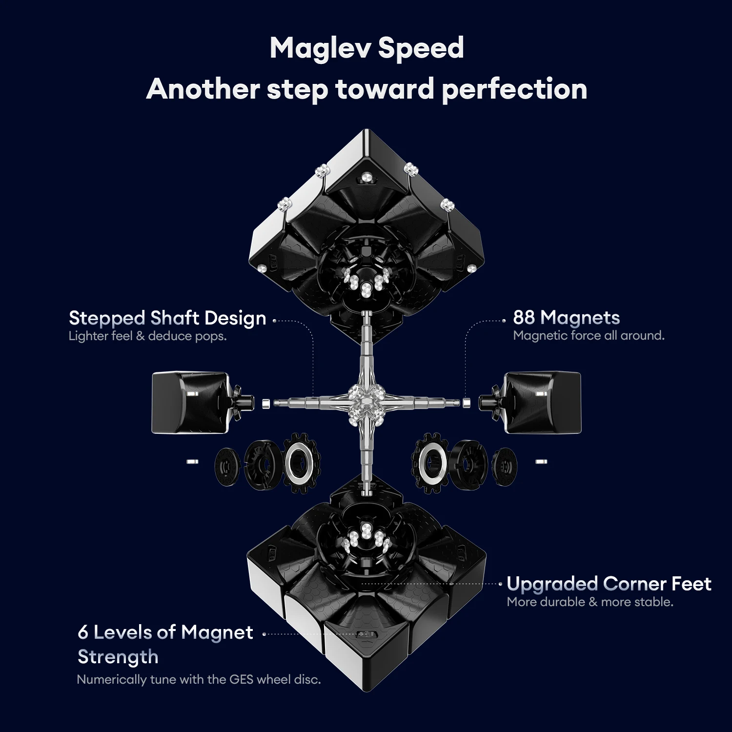 GAN13 Maglev 3x3 Cubo di Velocità Magnetico Senza Adesivo Cubo Magico Puzzle Giocattoli 2022 Flagship Regalo Di Natale Ideale