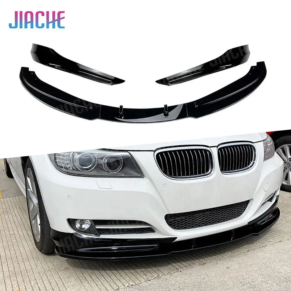 

PP Carbon Look Front Lip Spoiler Flaps Apron For Bmw E90 E91 LCI 320i 2009-2012 Front Bumper Lip Chin Spoiler Bumper Extension