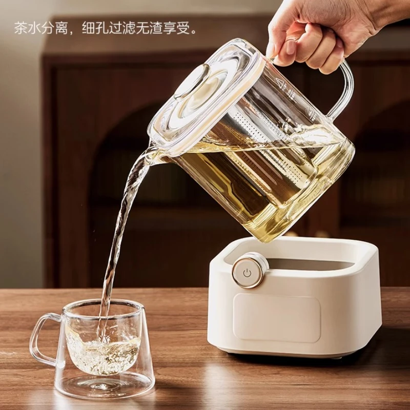 

Маленький квадратный тушеный полностью стеклянный горшок для здоровья с постоянной температурой, бытовой многофункциональный офисный ароматный чай D7