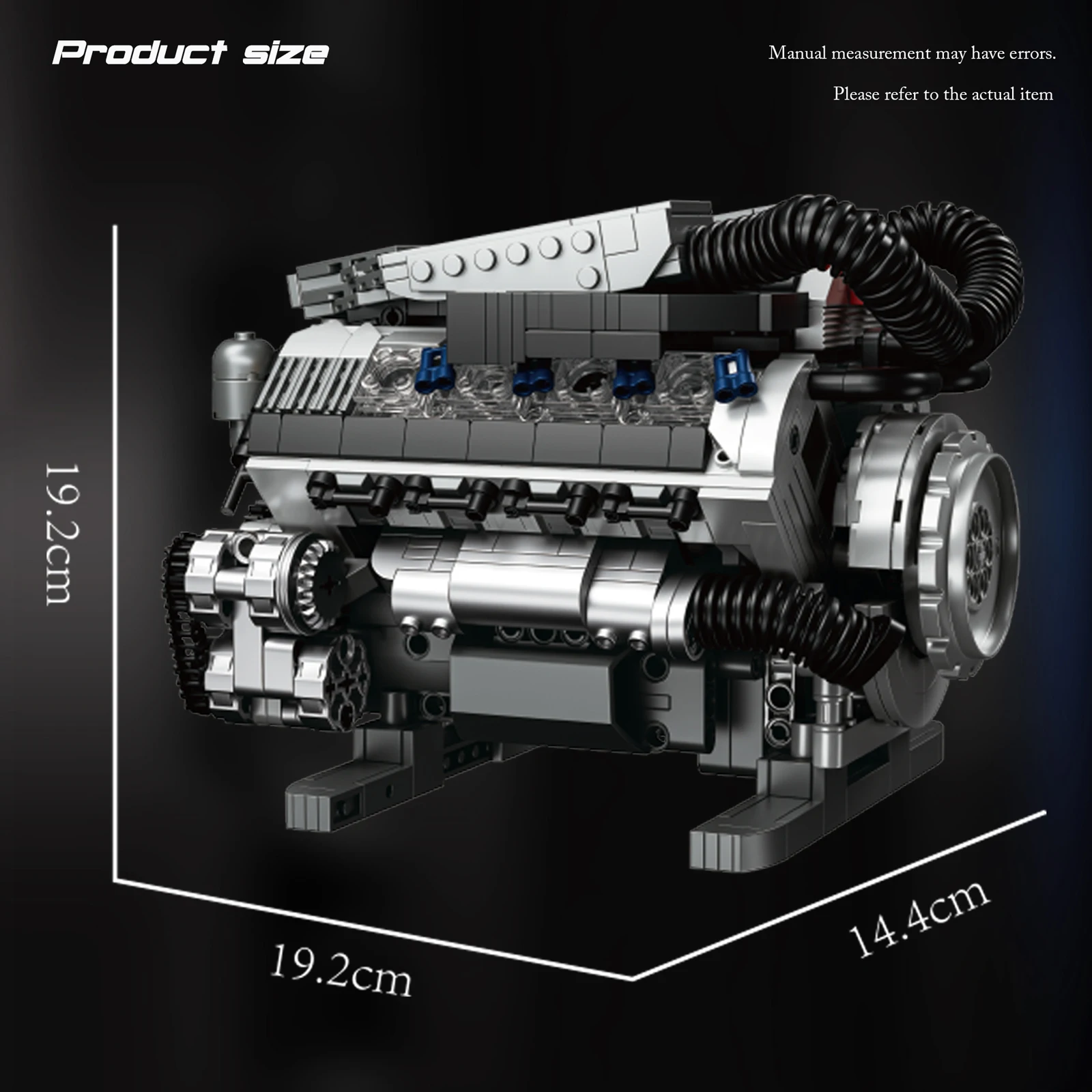 36303 supercar v8 modelo de motor 931 peças conjunto de blocos de construção montagem técnica tijolo brinquedos haste criativa educacional presente de natal