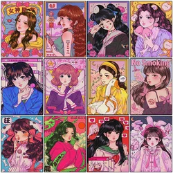 XUEQIXIAOZU 5D Diy Diamond Painting Cartoon Girl Square/Round Portrait Mosaic Embroidery Cross Stitch Crafts Home Decoration