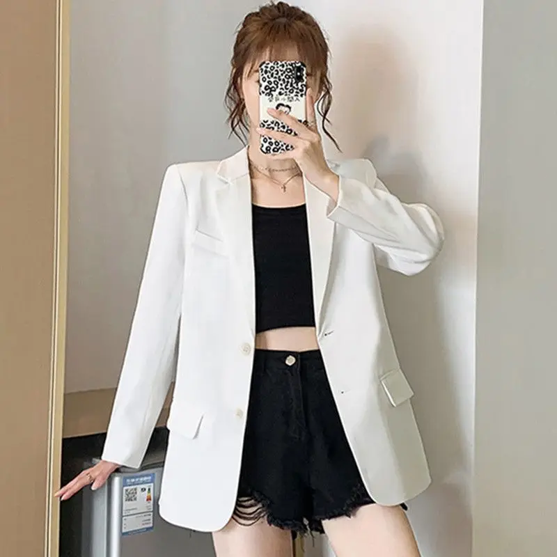 Fashion Comfortable Temperament Versatile Foreign Casual Suit. Small Blazer Ladies Trendy Ins Spring Summer Autumn Short Jacket.