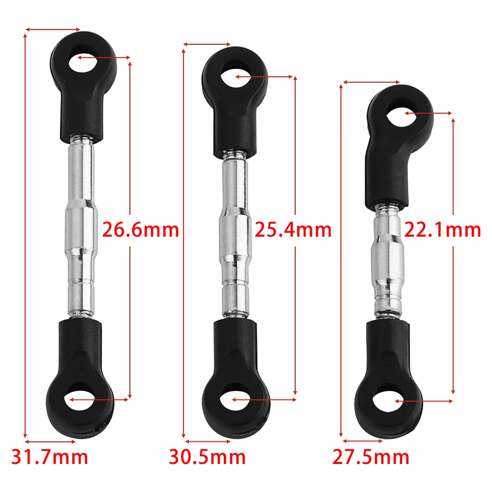 อะแดปเตอร์ Hex Body Linkage Rod Links ชุดโช้คอัพ CVD Shaft สําหรับ Losi Micro B 1/24 RC รถ 2WD Buggy RTR อะไหล่อัพเกรด