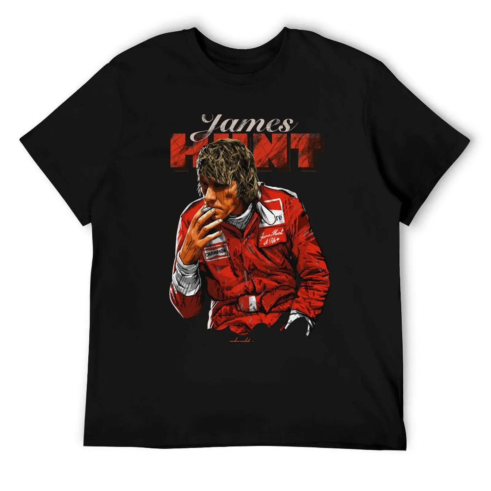 

James Hunt Illustration T-Shirt anime t shirts for man man t shirts for men T-Shirt