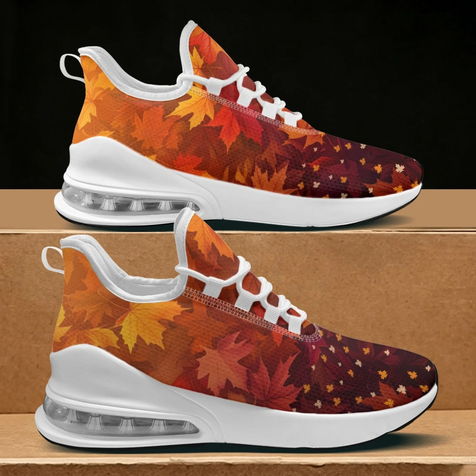PENSTROLL Maple Leaf Lightweight Casual Walking Shoes for Women Running Mesh & EVA Women Sports Shoes Casual Sports Shoes
