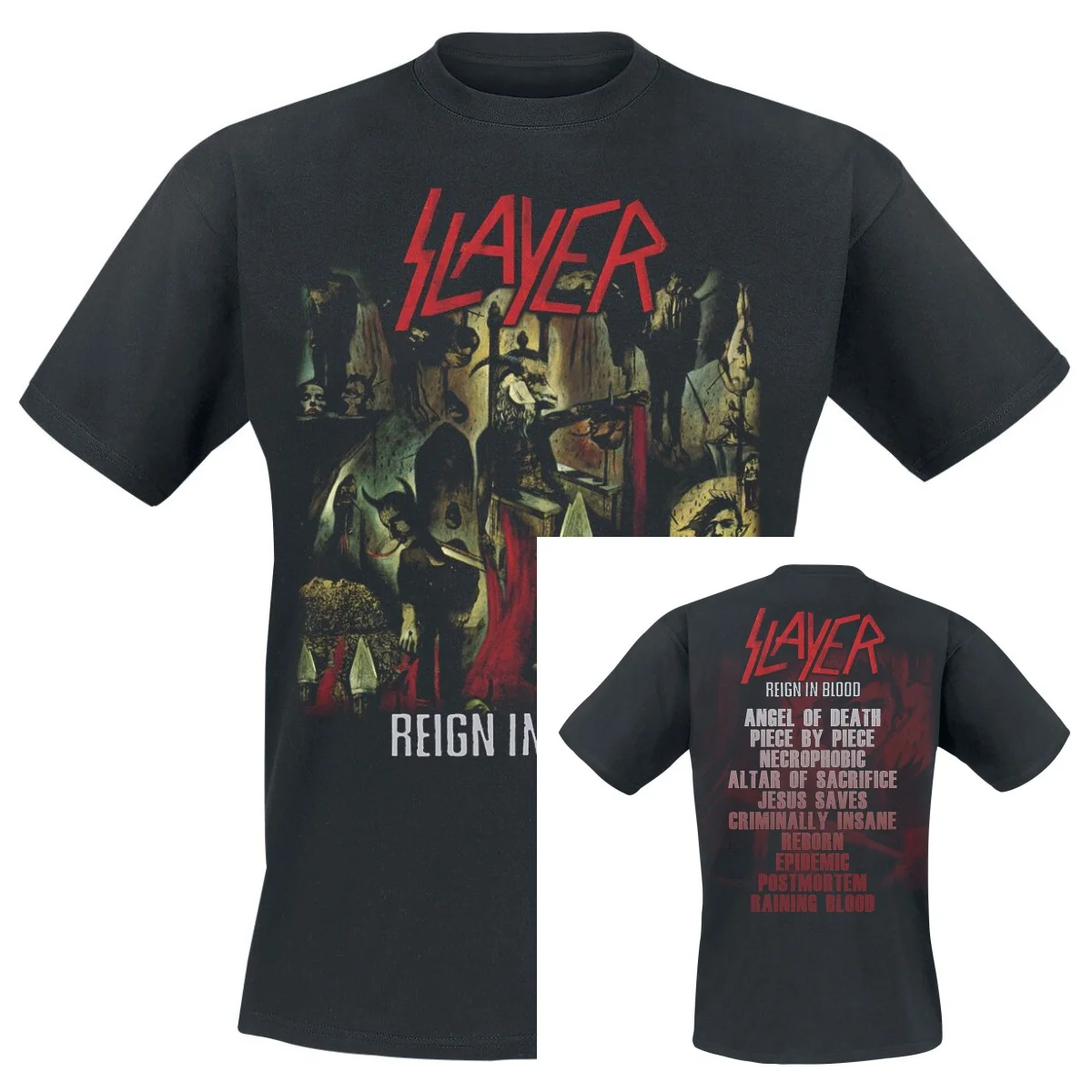 Fit Summer Slayer Graphic Cotton Band T-shirt Unisex Summer Short Sleeve Fashion Brand Tee Luxury Casual Vintage Tees