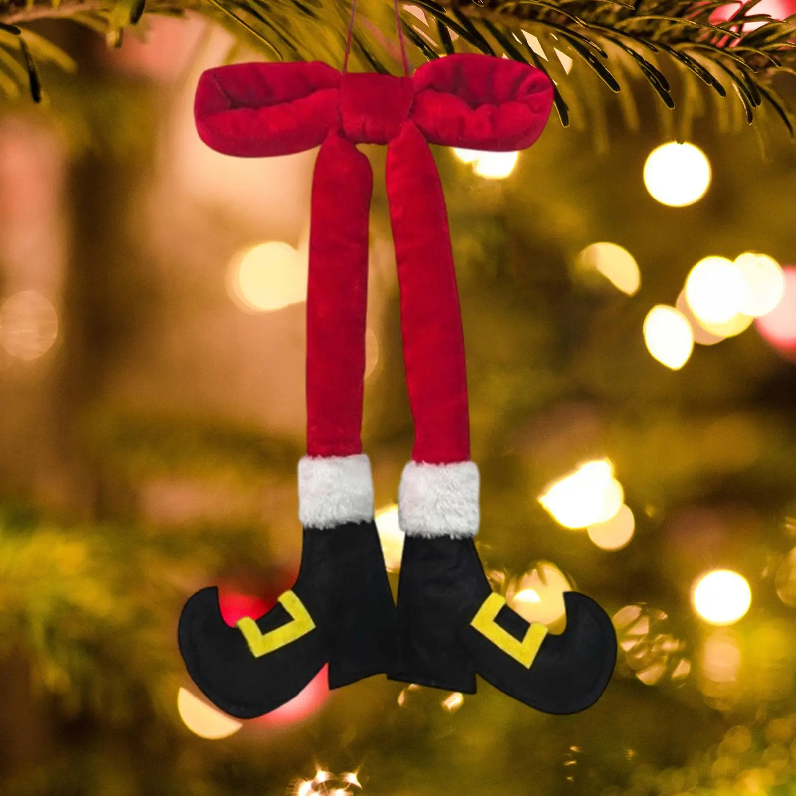 Gambe da elfo di Natale Ornamenti appesi Decorativi Adorabili pendenti creativi per auto per camino Camino per veicoli natalizi