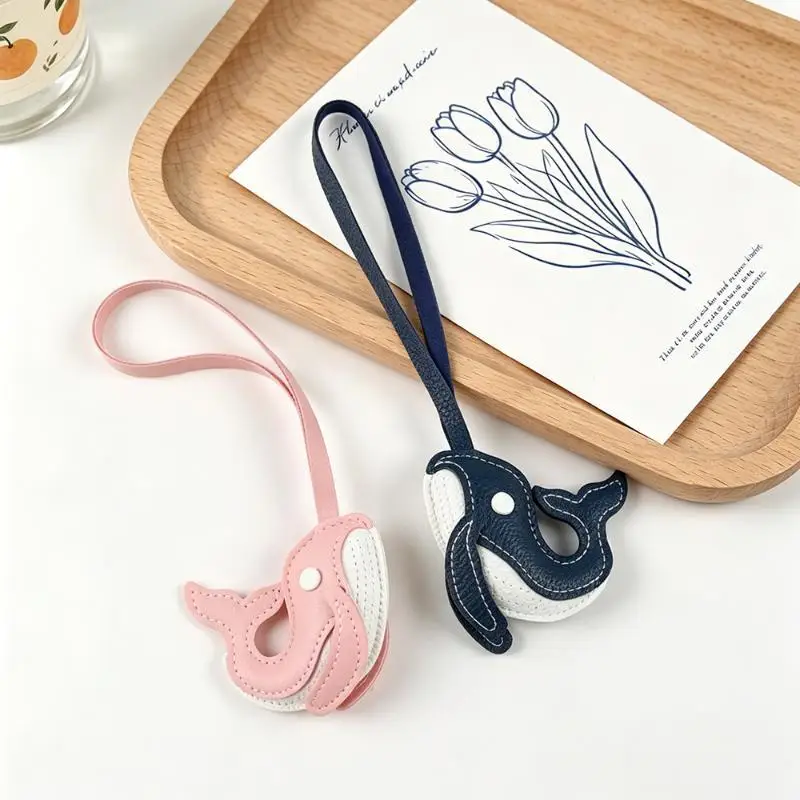 1 Stück Niedlicher Wal-Delfin-Taschenanhänger, Meerestier-Schlüsselanhänger aus PU-Leder, beruhigende Tiefsee-Vibes – entspannendes, von der Natur inspiriertes Accessoire – Detail 8