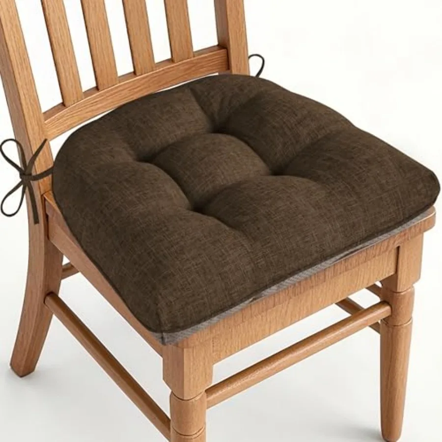 

Подушки для стульев для столовой, комплект из 1 шт., кухонные подушки для сидений с завязками и нескользящей основой, стеганые, для использования в помещении