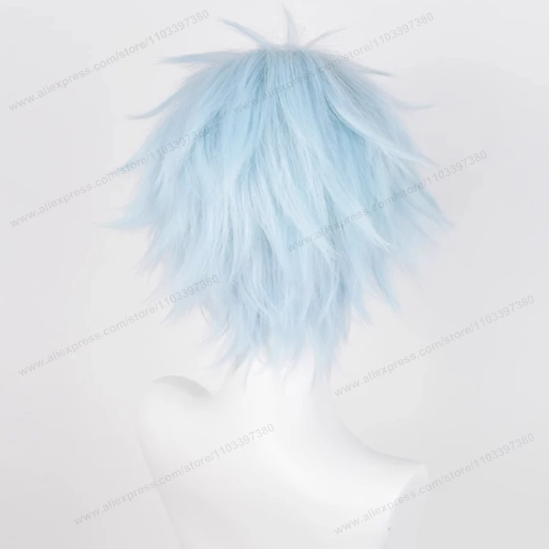 Okazaki Shinichi parrucca Cosplay 30cm azzurro soffice capelli uomo di alta qualità Anime NANA parrucche sintetiche resistenti al calore