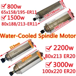 LY CNC Water-Cooled Spindle Motor 220V 800W 1.5KW 2.2KW 3.0KW For Engraving Machine With 4 Bearings for DIY CNC Machine