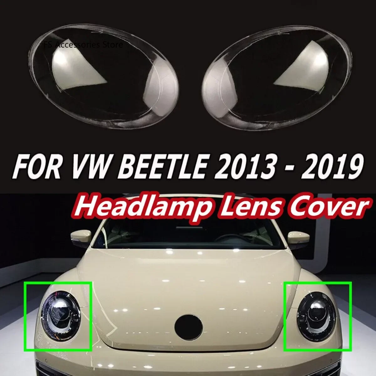 Car Headlamp Cover Shell Headlight Lens For VW Beetle 2013 2014 2015 2016 2017 2018 2019 20 Headlight Cover Lampshade Lens Cover