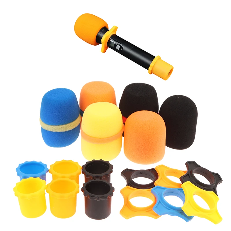 

1 Set Mic Anti-Slip Base Non-Skid Ring KTV Replacement Drop Resistance Circle Microphone Soft Silicone Skidproof Case