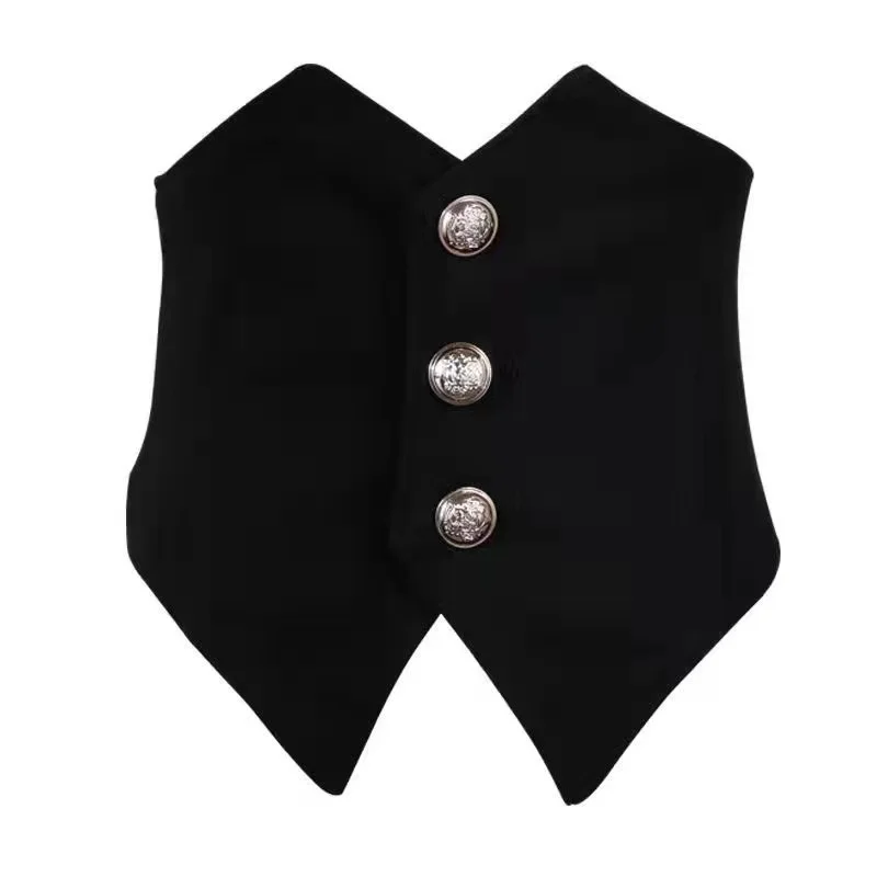 Cinturón ancho con botones elásticos para mujer, corsé ancho para vestido, blusa, cinturón de mujer con lazo en la cintura, cintura elástica negra