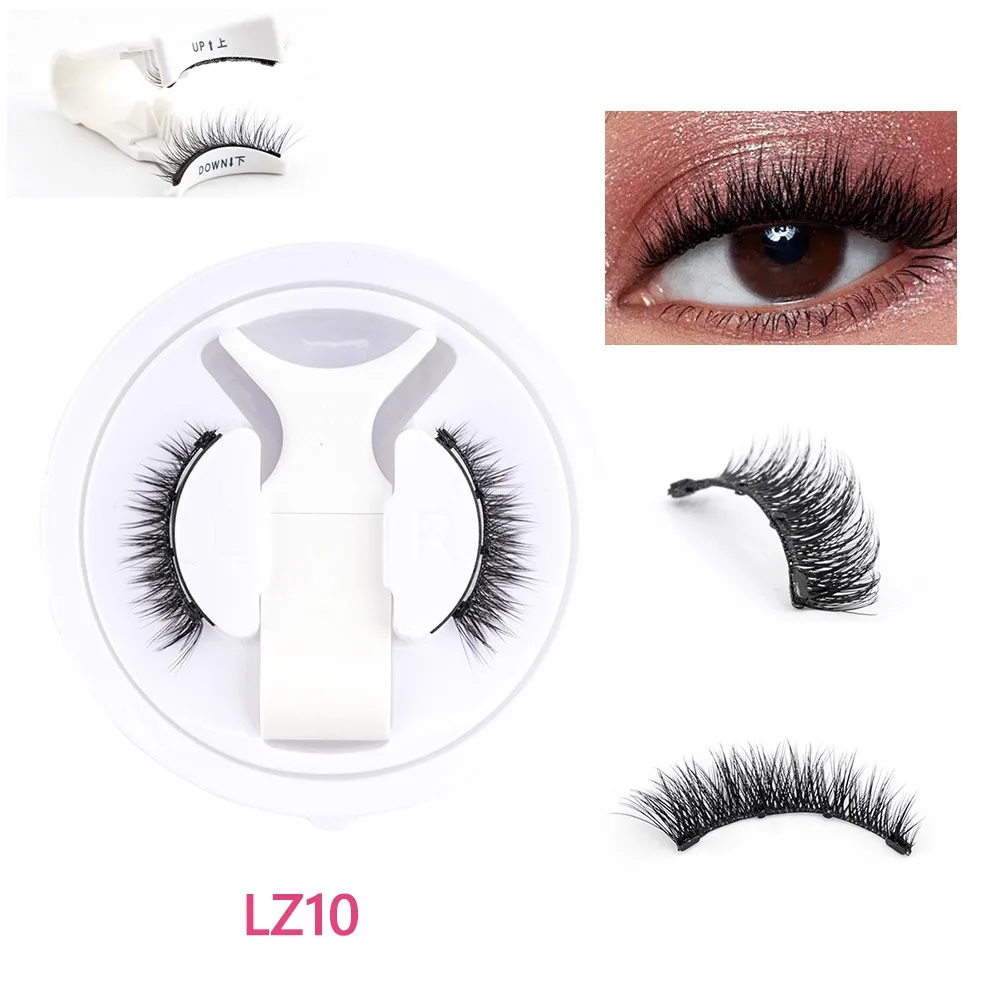 Reusable Magnetic Eyelashes Curler Natural Eyelash Extension Tools Glue Free with Magnetic Tweezers False Eyelashes Set