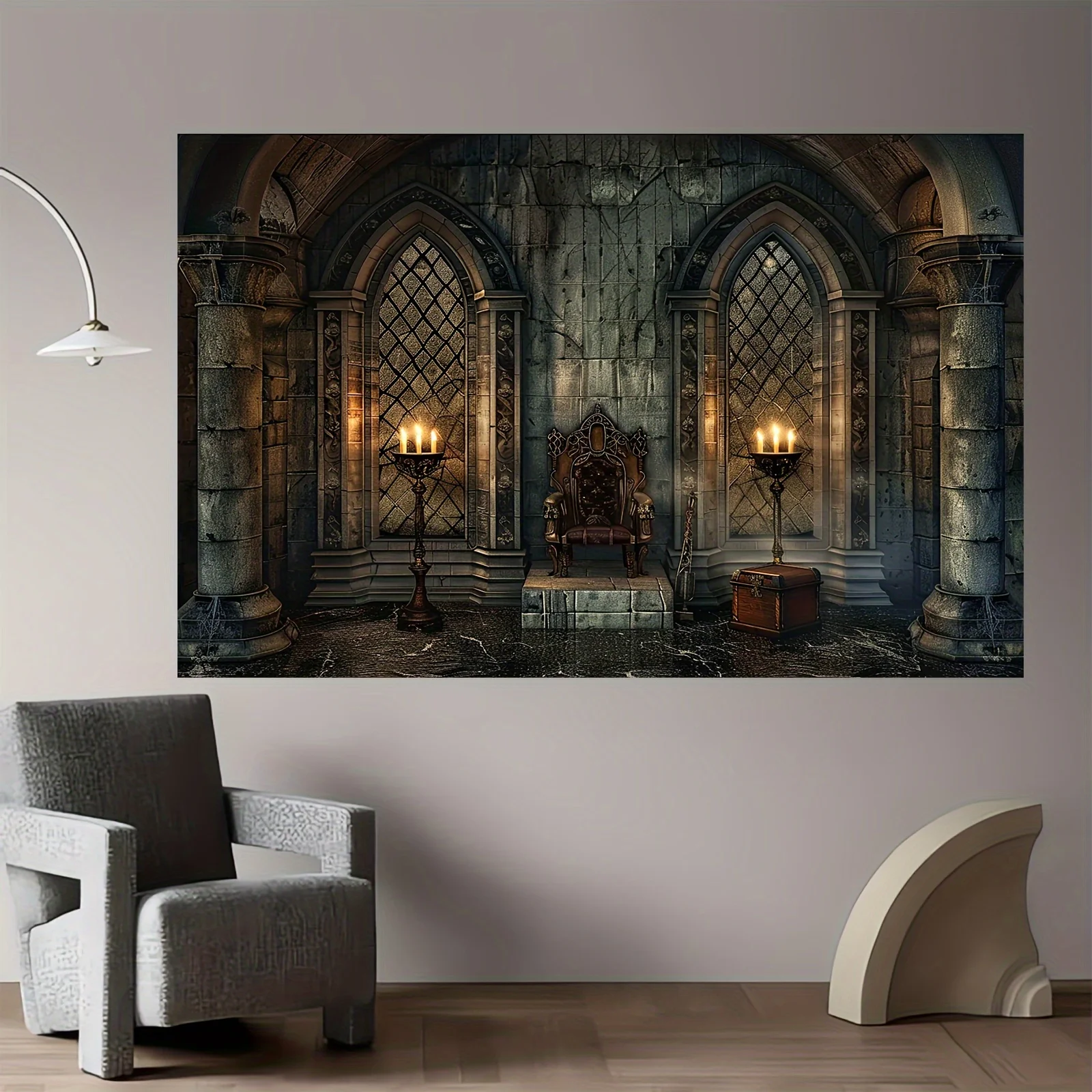 Gothic castle background - versatile haunted castle photo background for parties, weddings, birthdays, and live decorations