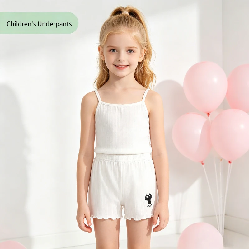 

Girls Safety Shorts Lightweight Anti Chafing Under Dress Shorts for Dance Playground Beach, Shorts for Ballet School Daily Wear