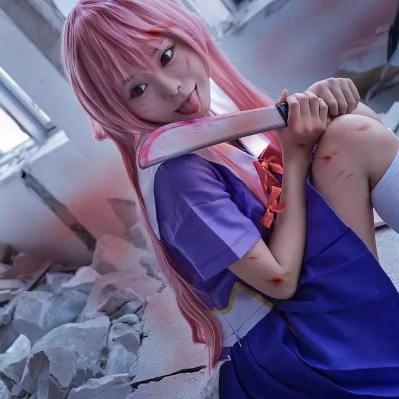 المستقبل مذكرات غاساي يونو ميراي نيكي زي مدرسي تأثيري حلي JK بحار تأثيري حلي لولي القوس تنورة قصيرة شعر مستعار هالوين