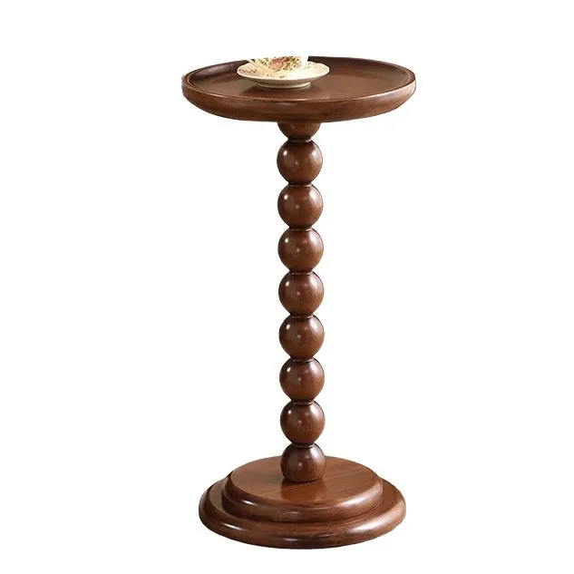 

Solid wood retro corner few light luxury mini sofa side cup side few bedside removable shelf candlestick small side few