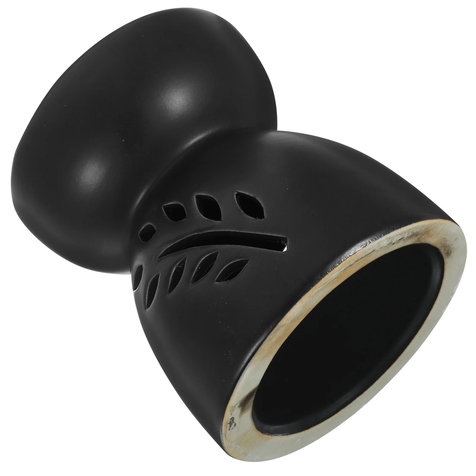 

Essential Oil Burner Hollowed Pattern Black Ceramic Aroma Diffuser for Home Study Bedroom Yoga Meditation Relaxation Aroma
