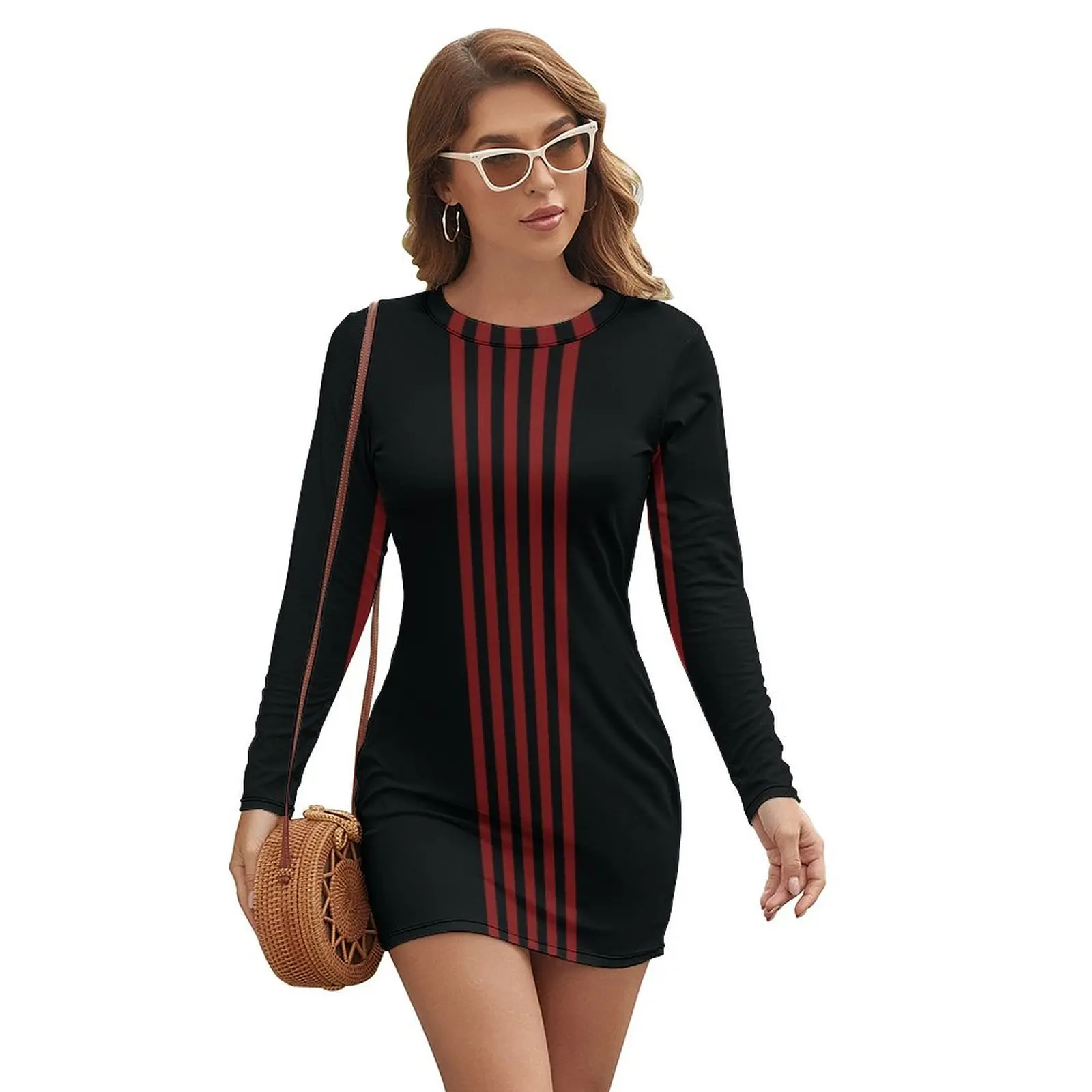 

Atlanta Stripes Long-sleeved Dress women clothes Women's summer suit dresses with long sleeves