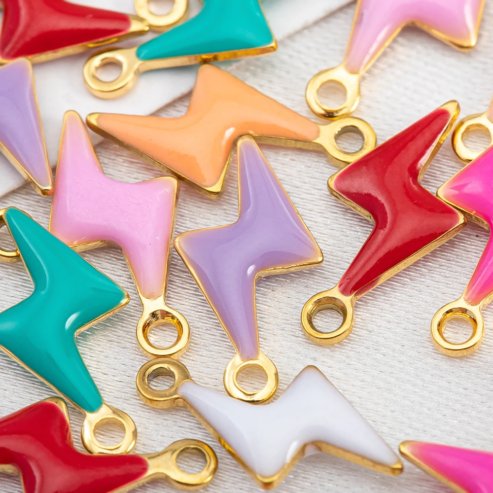 20 Stück Edelstahl Kleine Seestern Charms Fisch Anhänger Emaille DIY Schmuckherstellung Zubehör Erkenntnisse Ozean Halskette Ohrringe – Detail 29