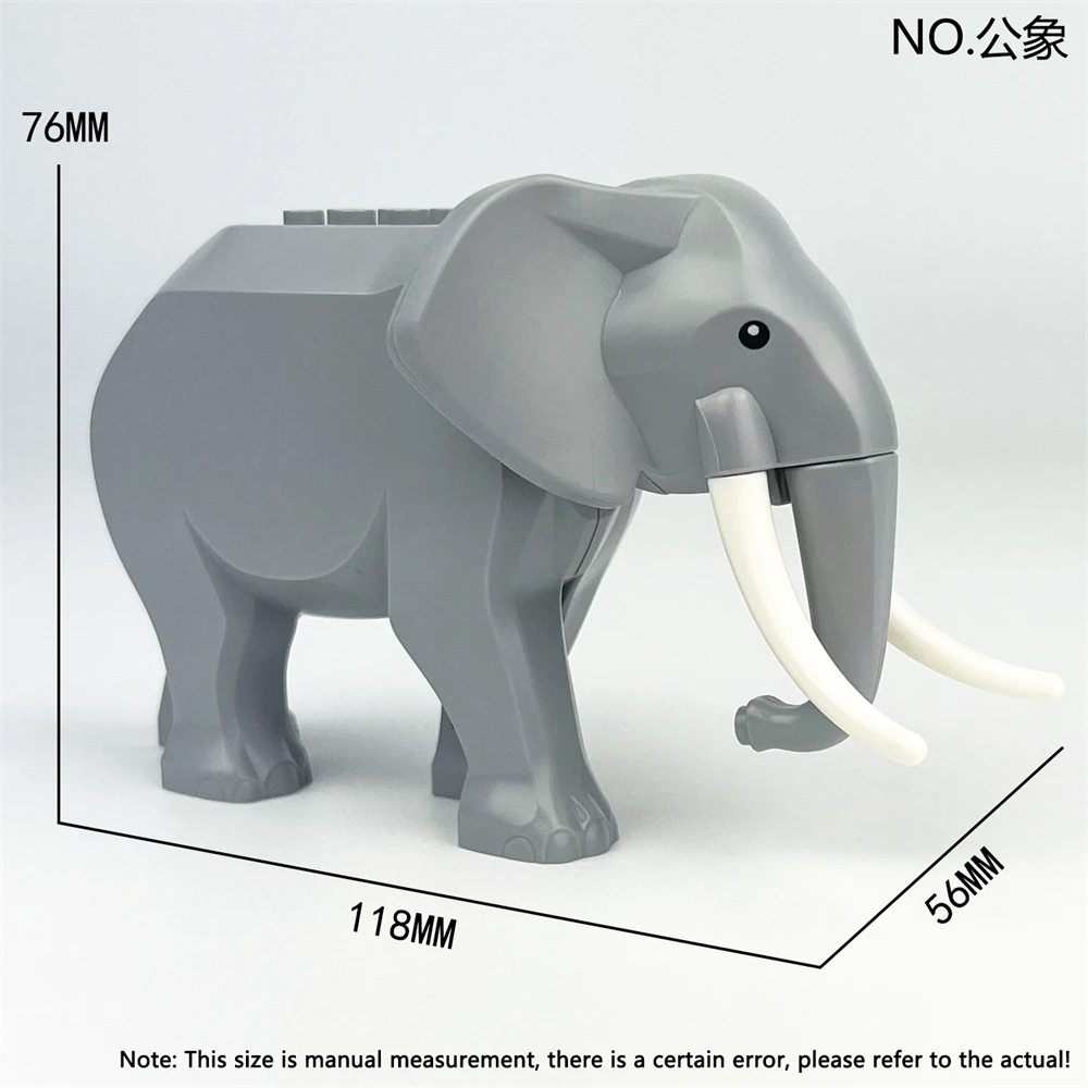 MOC City – blocs de construction d'animaux, figurines d'éléphant, cerf Sika, chameau, Zoo, Fram, accessoires, briques, jouets pour enfants, cadeau
