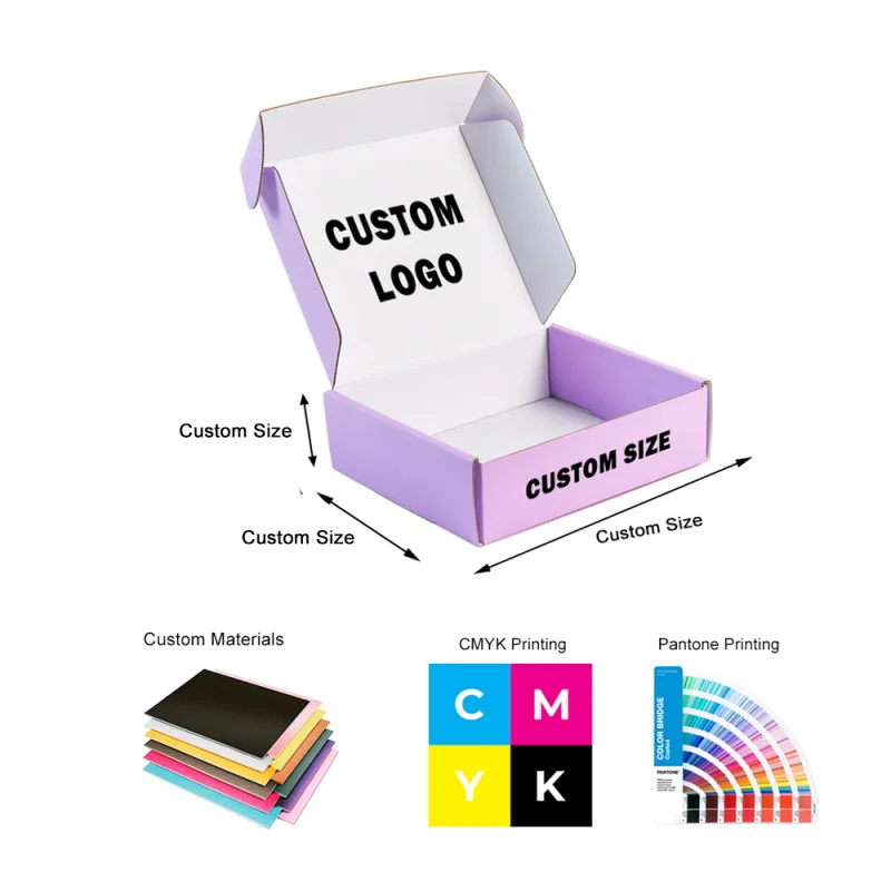 Custom corrugated paper mailing clothing cardboard gift boxes reusable packaging book shaped folding closure baby clothes box