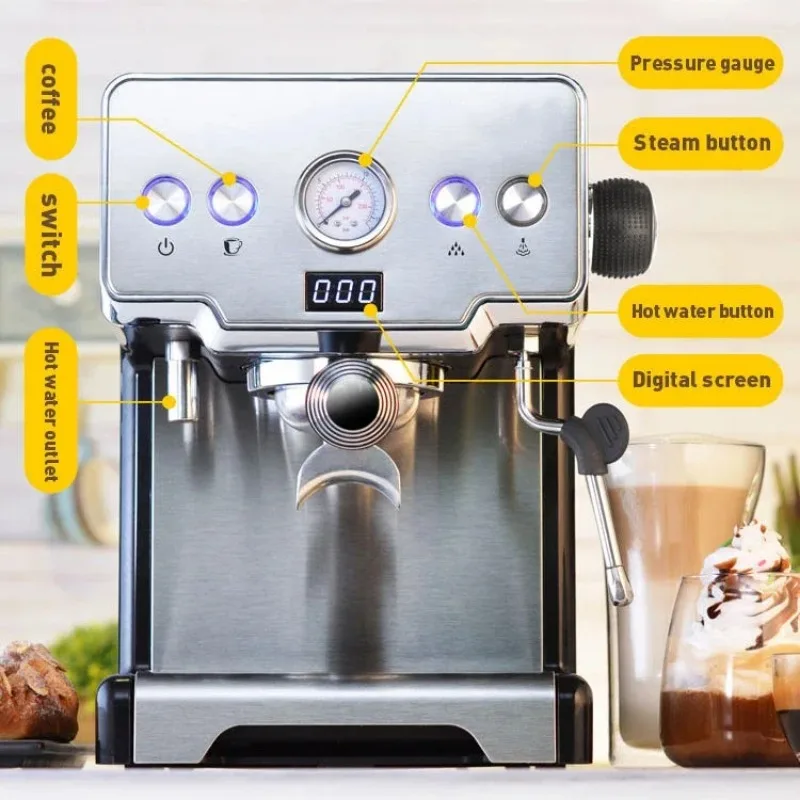 Máquina de café expresso semiautomática nova chegada comercial doméstico