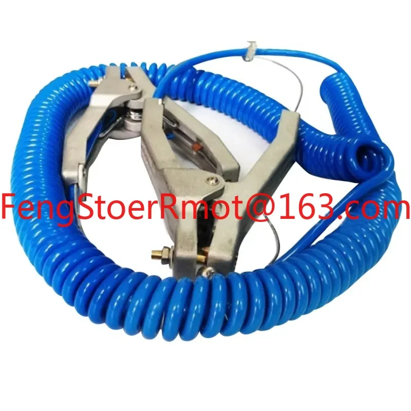 Static Bonding and Grounding Clamp Spiral Cable Spring Cable,eletrostatics Coil Cable Clamp Lug