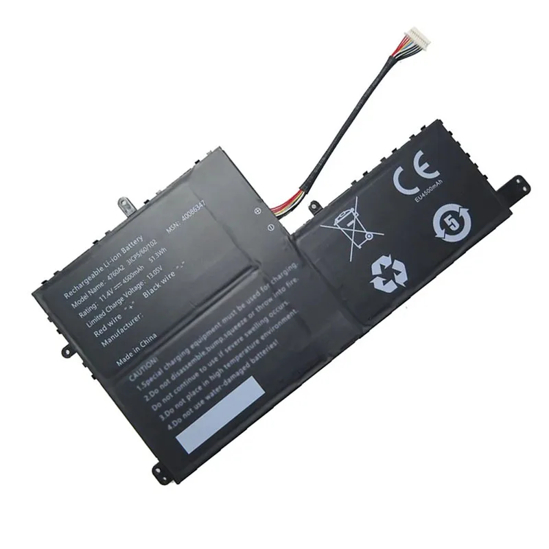 UGB New Laptop Battery For 40086347 4760A2 3ICP5/60/102 4500mAh 11.4V 51.3Wh