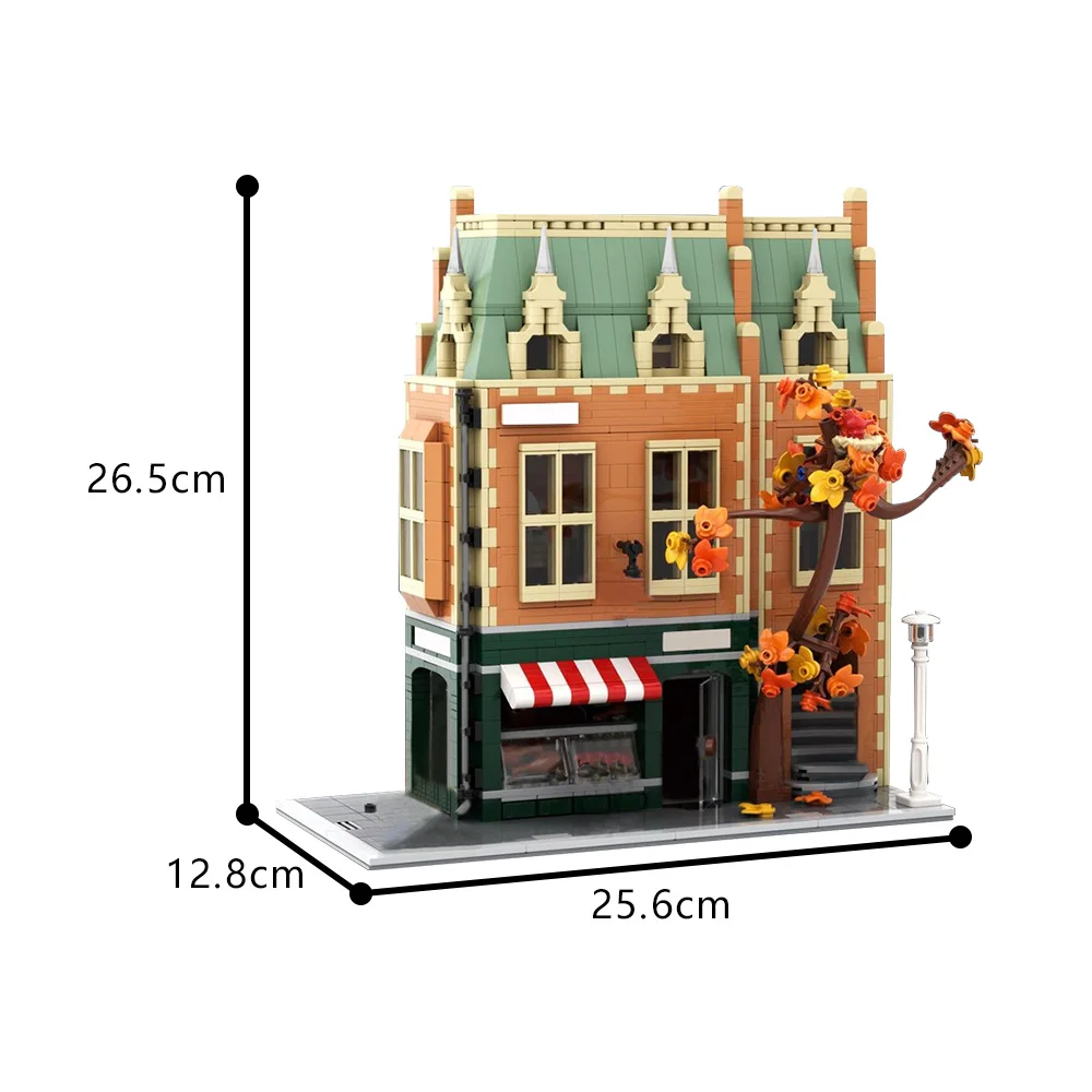 Gobricks MOC Butcher Store Building Blocks Model Creative Pork Butcher Vendor Shop Architecture Bricks Assembly Toys Kids Gifts