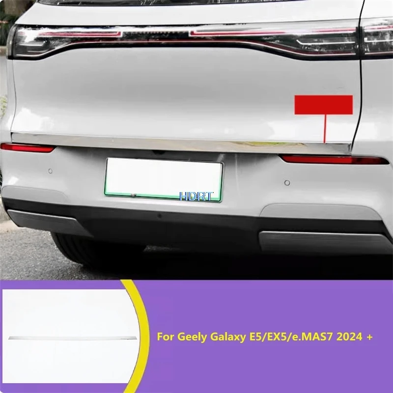Protecteur de garniture de coffre arrière pour Geely Galaxy, bord de jupe de moulage de carrosserie latérale de porte, bande de porte arrière, style de voiture, E5, EX5, e. Biens 7 2024 +