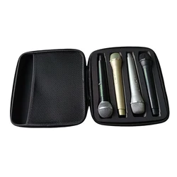 Portable One-to-four Wireless Microphones Storage Box  Microphoned Carry Case EVA Bag with Zipper Shock-proof Waterproof