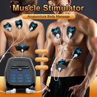 Estimulador muscular eléctrico de terapia Digital, 9 modos, fisioterapia, microcorriente, electroestimulador Tens, masajeador corporal de pulso EMS