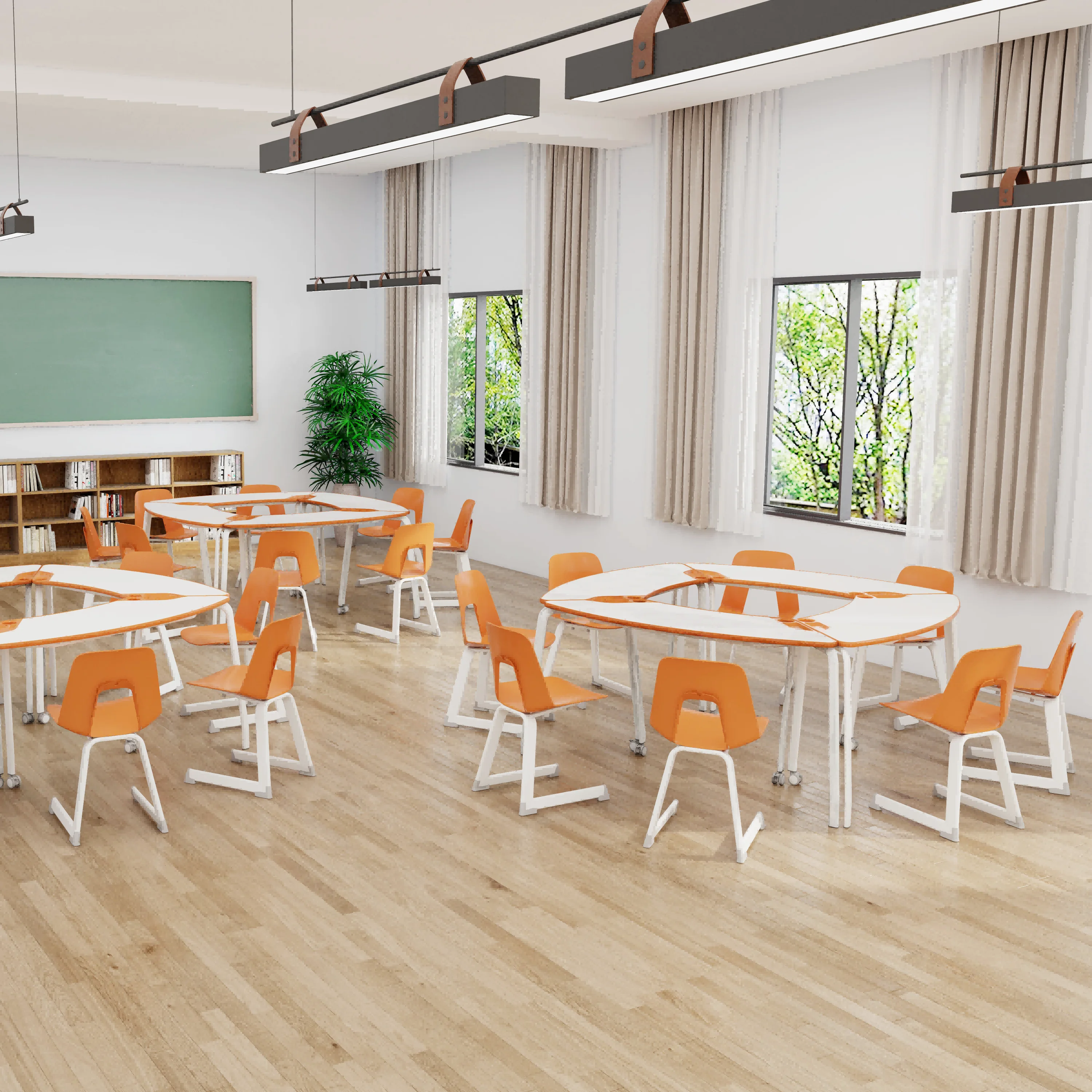 Modern Design School Furniture Set Wholesale Training Tables and Chairs University School Desk