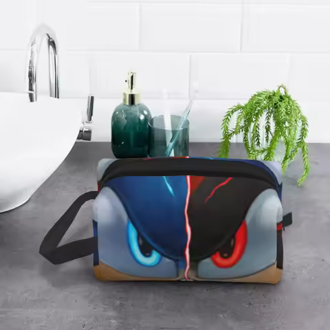 Sonic Shadow Makeup Bag Cosmetic Organizer Storage Dopp Kit Toiletry Cosmetic Bag for Women Beauty Travel Pencil Case