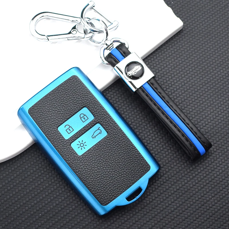 

For Renault Koleos Espace Clio Zoe Scenic 4 Arkana Dacia Sandero Captur Megane Talisman TPU Leather Car Remote Key Case Cover