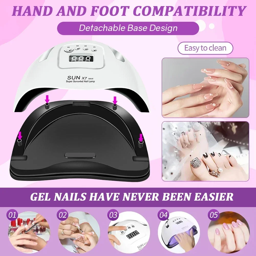 114W LED UV Lamp For Nails 57LEDS Gel Polish Drying Lamp With Smart Sensor Professional Nail Dryer Manicure Salon Equipment