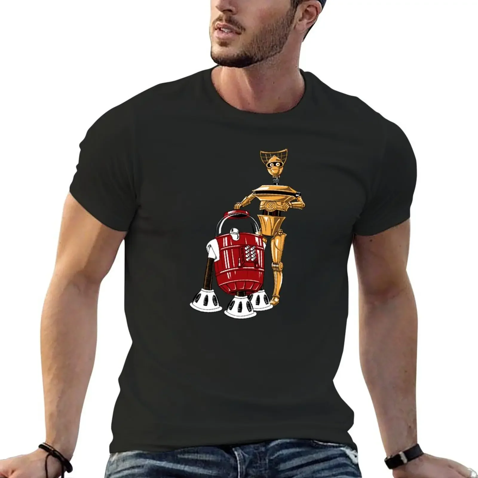 The Bots You're Looking For T-Shirt man t shirt graphic shirts korean fashion plus size tops mens clothing